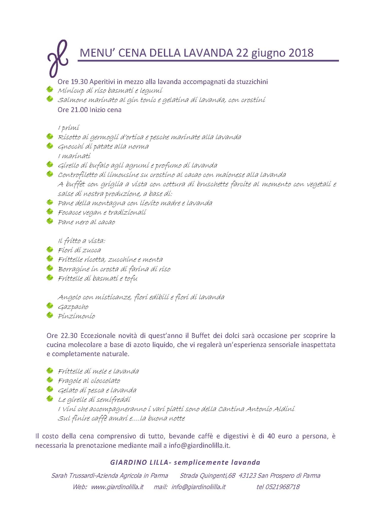 cena della lavanda